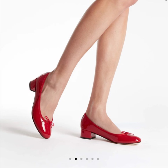 Repetto Women's Red Ballet Flats, 38 - Picture 8 of 8